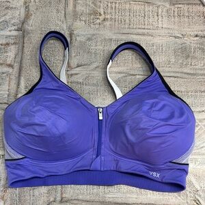 Victoria’s Secret VSX Purple High-Impact Sports Bra with Front Zip (38C)